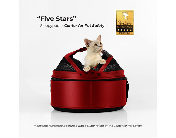 Sleepypod® Mobile Pet Bed, Crash Tested Cat/Dog Car Seat + Carrier, Pink