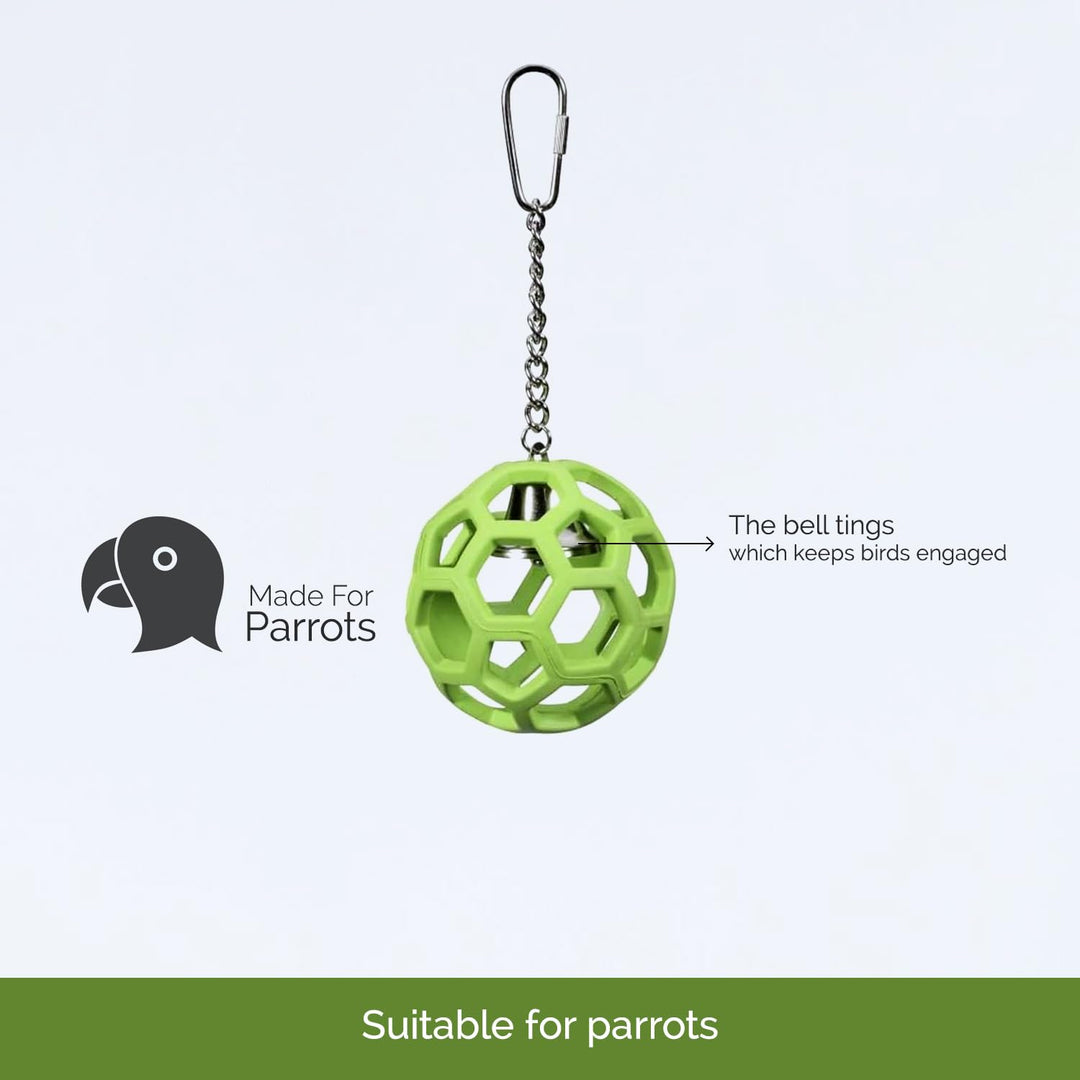 JW Pet Company Activitoys HOL-ee Roller Parrot Toy, 4 Inch Diameter (Colors Vary) (Pack of 2)