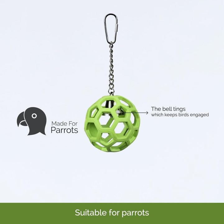 JW Pet Company Activitoys HOL-ee Roller Parrot Toy, 4 Inch Diameter (Colors Vary) (Pack of 2)