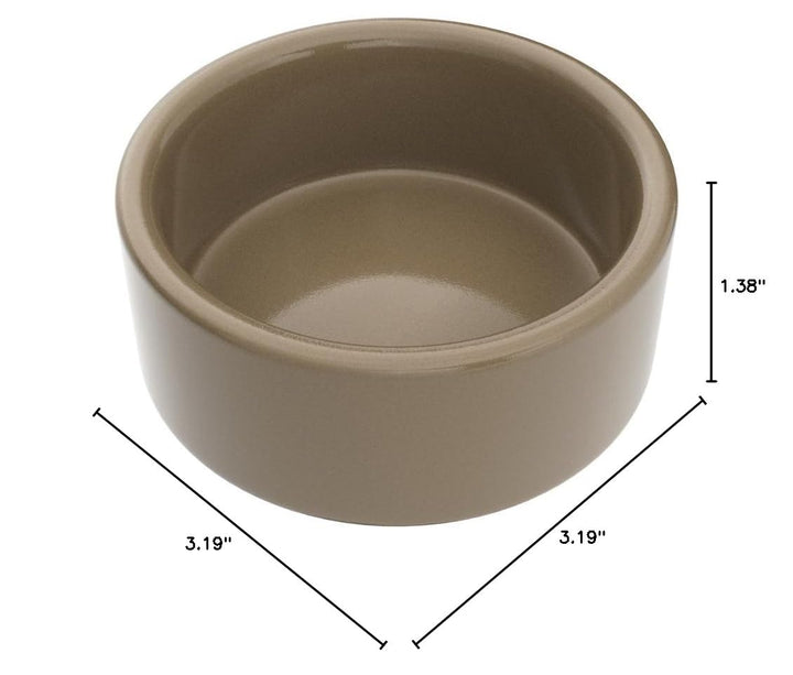Kaytee Stoneware Ceramic Pet Hamster Bowl, Brown, 3-Inch
