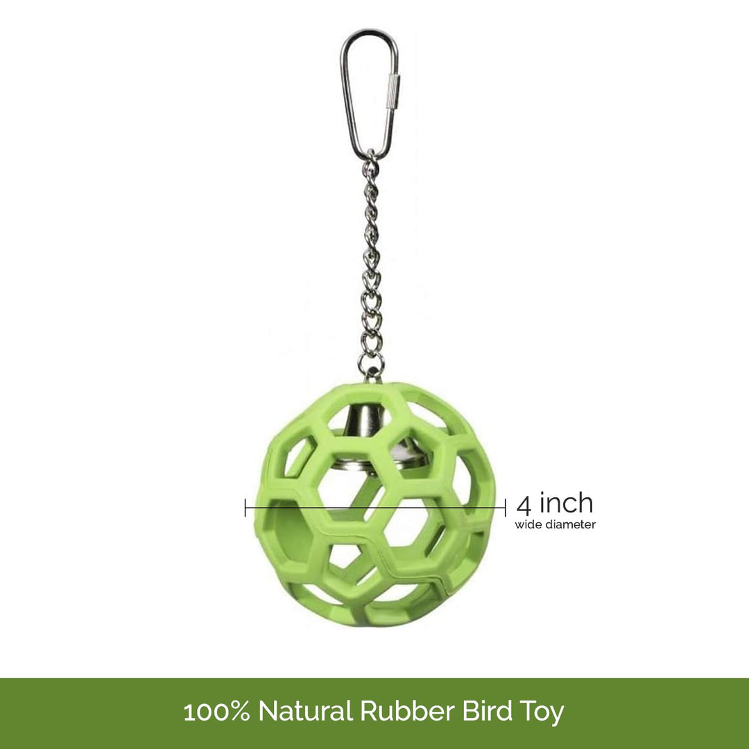 JW Pet Company Activitoys HOL-ee Roller Parrot Toy, 4 Inch Diameter (Colors Vary) (Pack of 2)