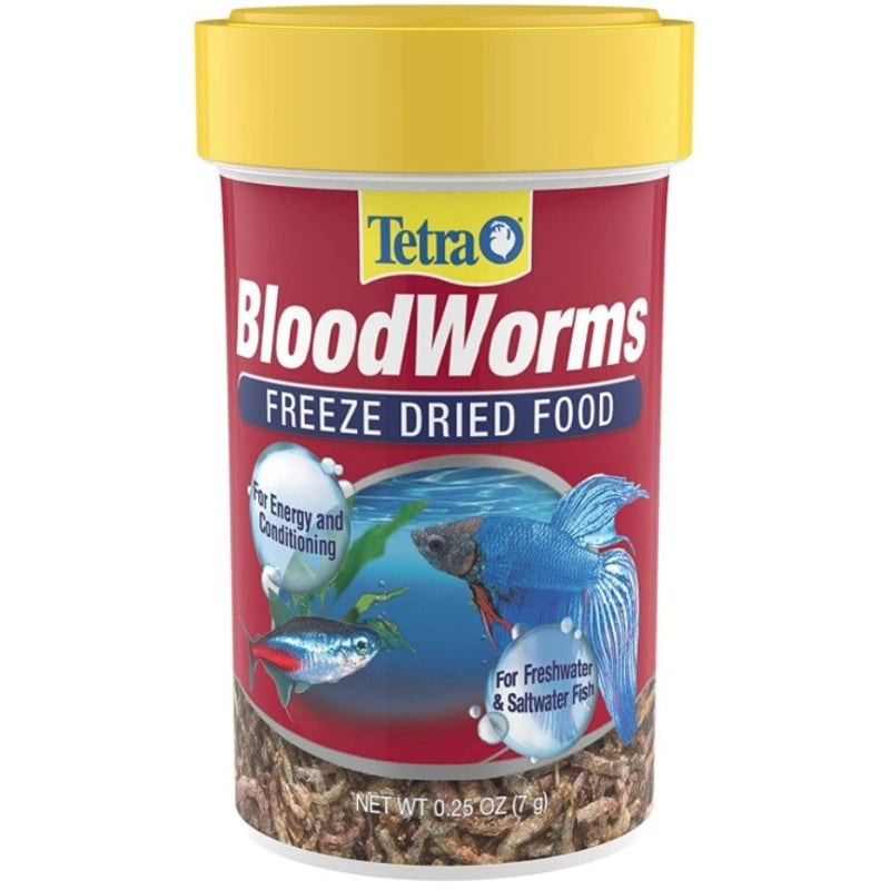 Tetra BloodWorms Freeze Dried Fish Food - 0.25 oz-