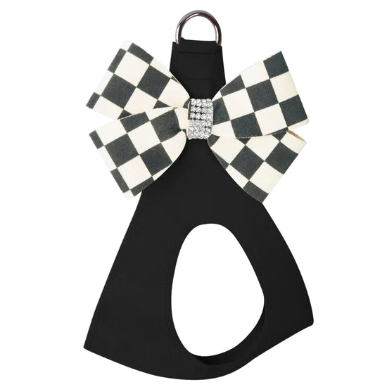 Windsor Check Nouveau Bow Step In Harness- Classic Neutrals-TC-Black-