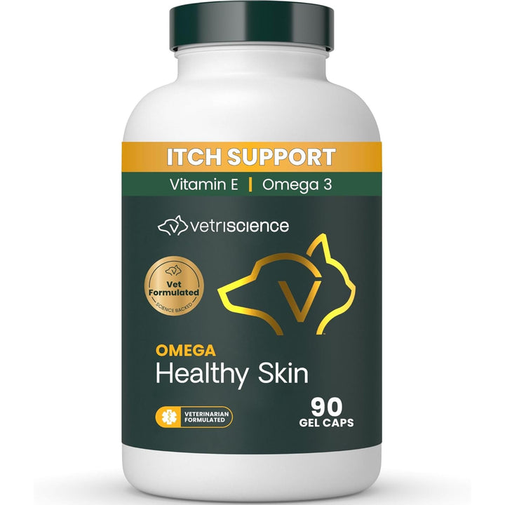 VetriScience Omega Healthy Skin Capsules for Dogs and Cats, 90 Count