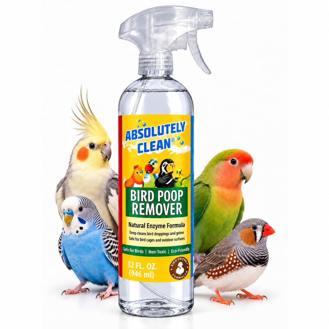 Absolutely Clean Amazing Bird Poop Remover - Just Spray/Wipe - Safely &amp; Easily Removes Bird Messes - Use Indoor/Outdoor - Made in The USA