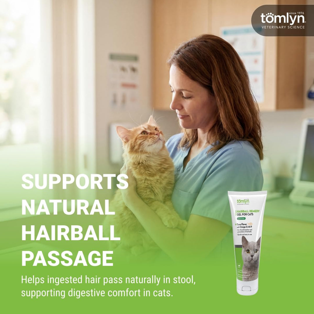 TOMLYN Laxatone, Hairball Gel for Cats, Tuna, 4.25 oz