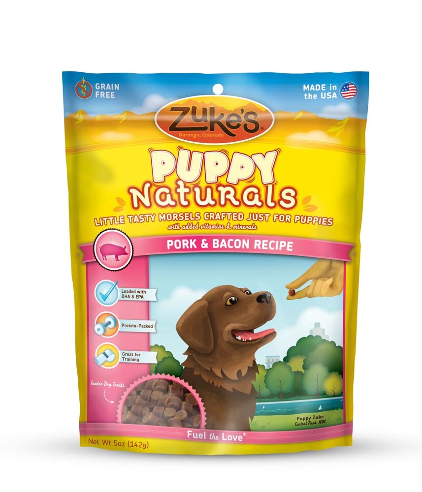 Zukes Puppy Naturals Grain Free Pork And Chickpea Dog Treats 5oz.
