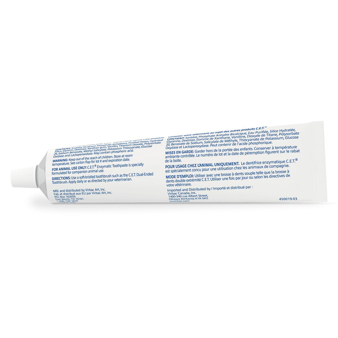 C.E.T. Enzymatic Toothpaste for Dogs and Cats, Vanilla Mint, 2.5oz