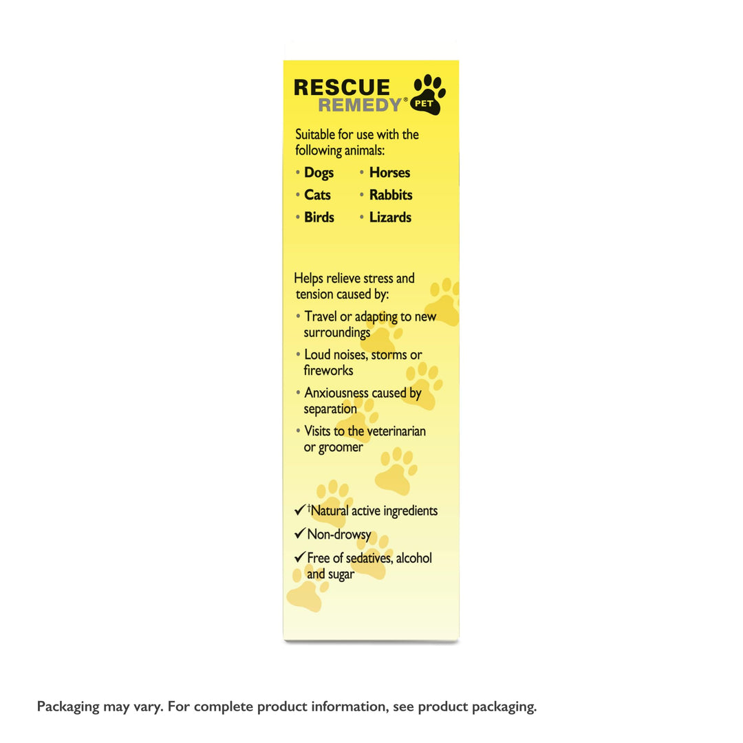 Rescue Remedy Pet Dropper - 10mL - Stress &amp; Tension Support for Dogs &amp; Cats with Bach Natural Flower Essences - Sedative-Free, Homeopathic Liquid Formula - For All Breeds, Ages &amp; Weights