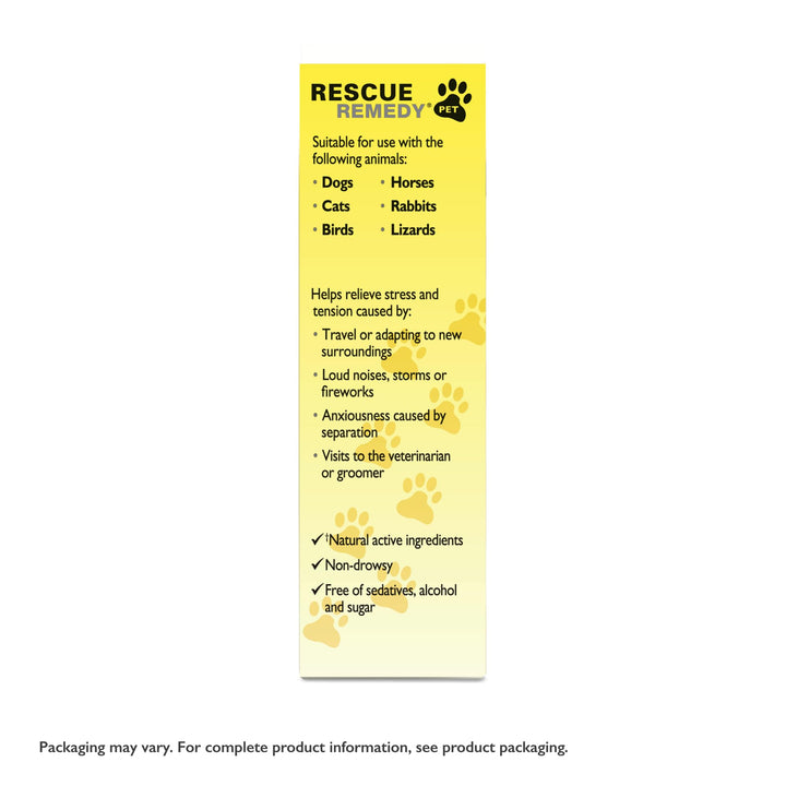 Rescue Remedy Pet Dropper - 10mL - Stress &amp; Tension Support for Dogs &amp; Cats with Bach Natural Flower Essences - Sedative-Free, Homeopathic Liquid Formula - For All Breeds, Ages &amp; Weights
