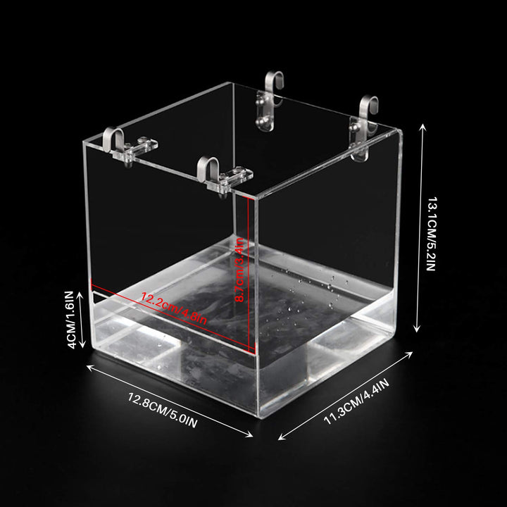 HOSUKKO Bird Bath for Cage No-Leakage Upgrated Acrylic Clear Bird Bathtub Parrot Parakeets Shower for Cage Bathtub Box for Small Bird Parrot with 4 Hooks