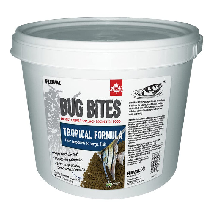 Fluval Bug Bites Tropical Fish Food, 3.74 lb, Brown