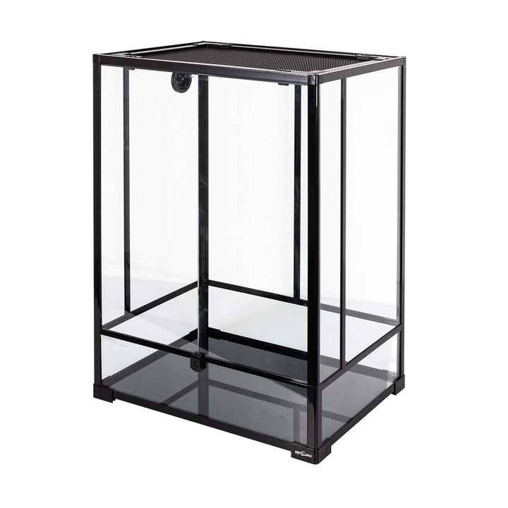 REPTI ZOO 24" x 18" x 36" Reptile Tall Glass Terrarium Rainforest Habitat Double Hinge Door with Screen Ventilation 67 Gallon Reptile Terrarium Easy Assembly