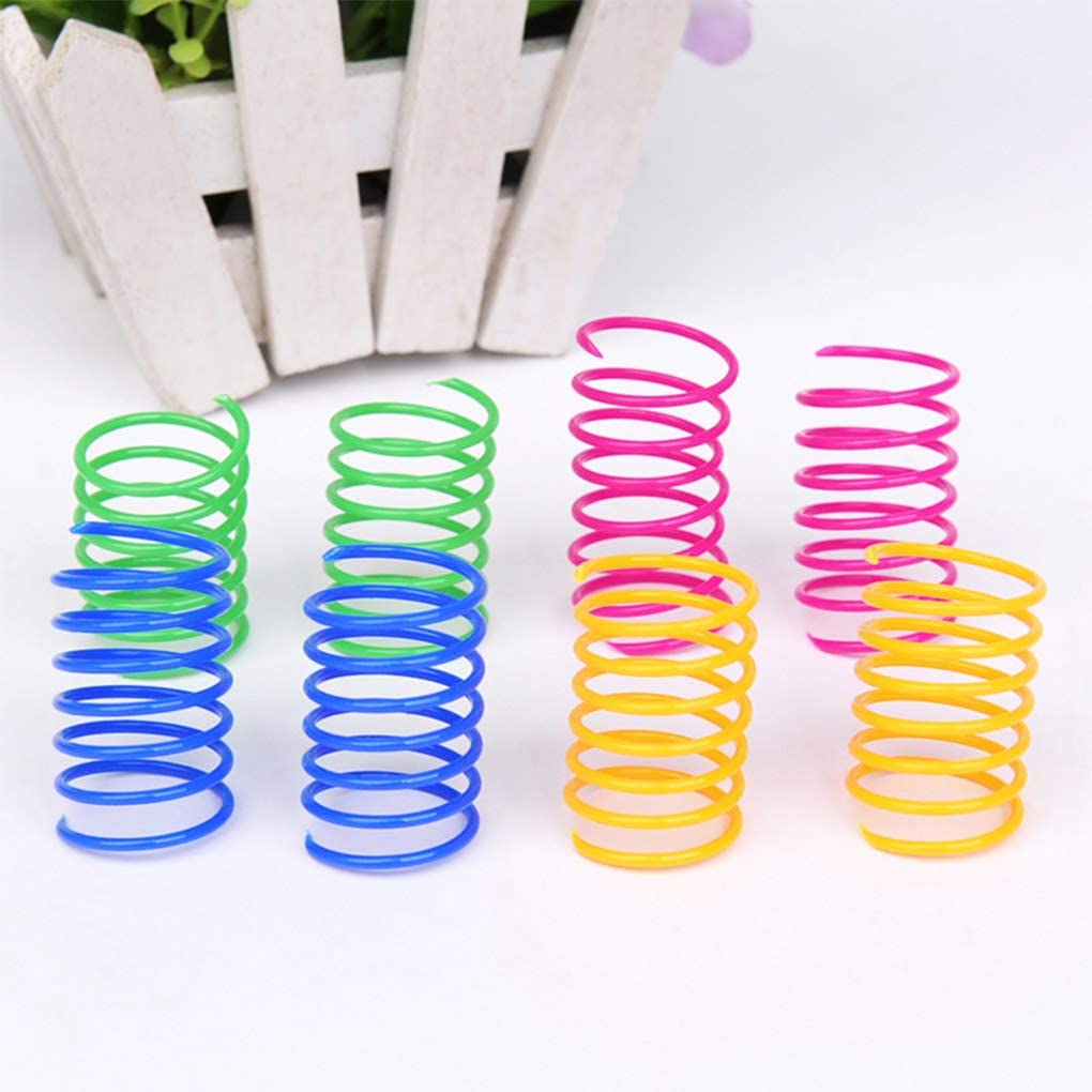 Andiker 12 Pcs Colorful Cat Spring Toys for Indoor Cats and Kittens