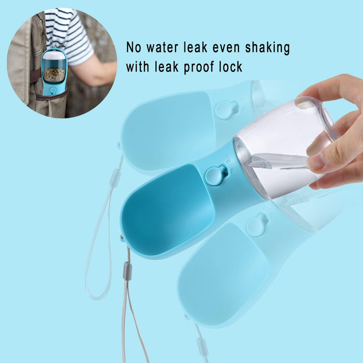 Cibaabo Dog Water Bottle Portable with Food Container &amp; Filter for Travel