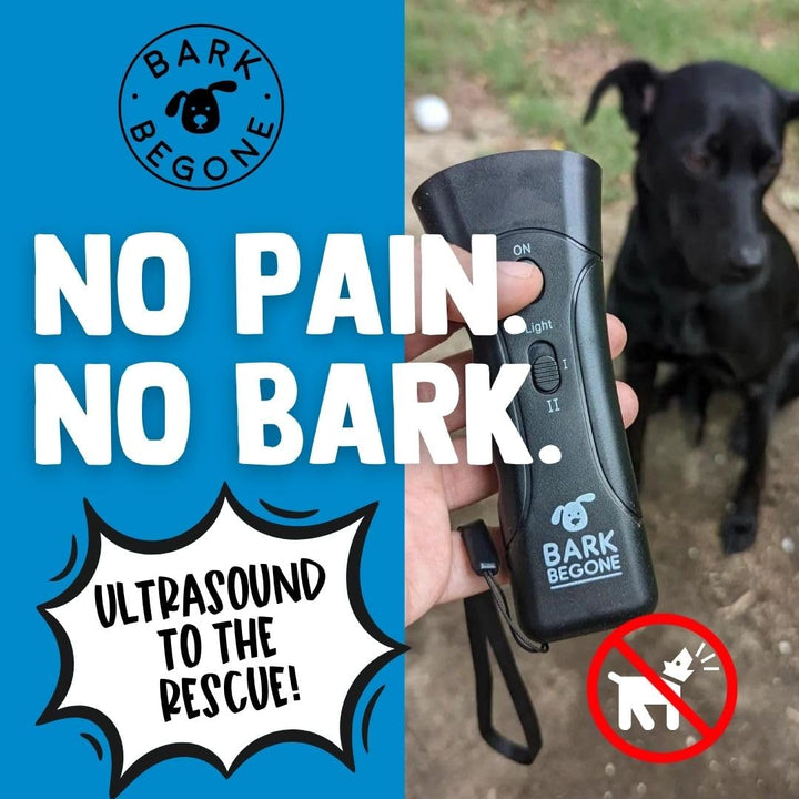 Bark Begone Ultrasonic Dog Bark Deterrent &amp; Behavior Corrector - Stop Barking, Jumping, Aggression Without Yelling -Just Point &amp; Press! Backed by Kevin Harrington from Shark Tank (Bark Begone Classic)