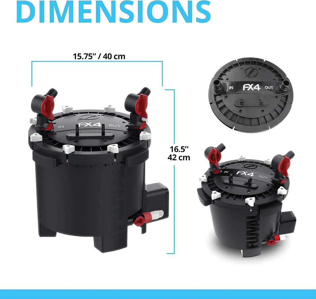 Fluval FX4 High Performance Canister Aquarium Filter, Up to 250 Gal