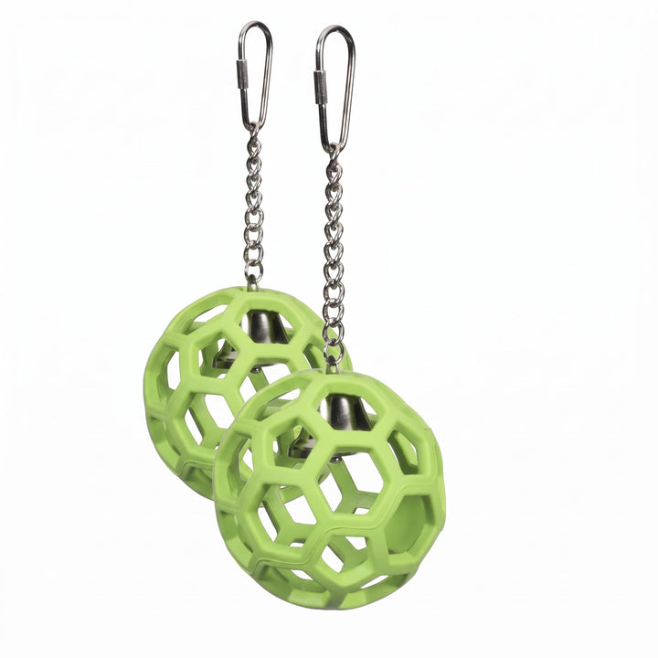 JW Pet Company Activitoys HOL-ee Roller Parrot Toy, 4 Inch Diameter (Colors Vary) (Pack of 2)
