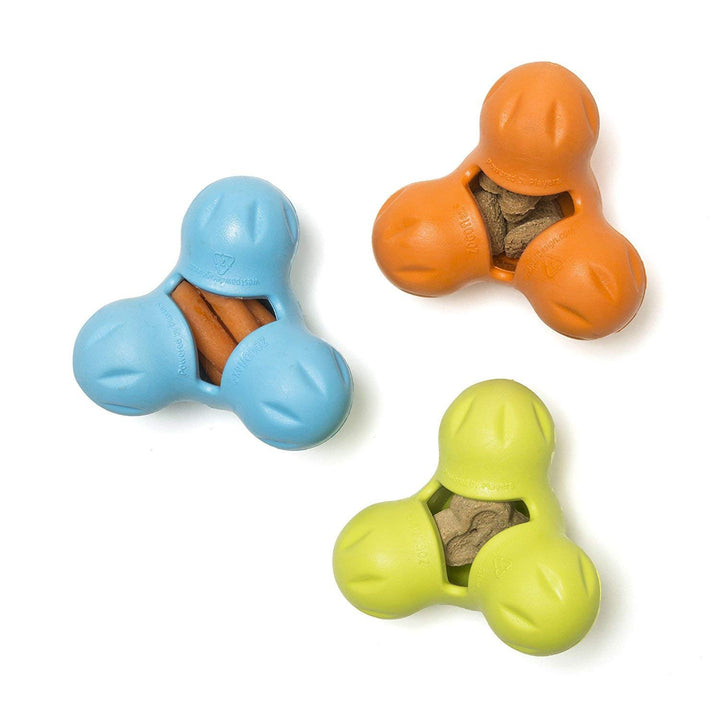 WEST PAW Zogoflex Tux Treat Dispensing Dog Chew Toy – Interactive Chewing Toy for Dogs – Dog Games for Aggressive Chewers, Fetch, Catch – Holds Kibble, Treats, Large 5", Granny Smith