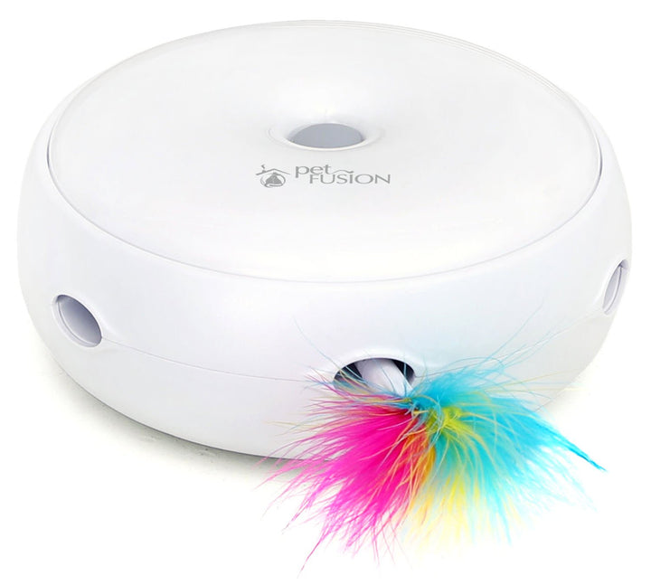 PetFusion Ambush Interactive Electronic Cat Toy Rotating Feather Teaser