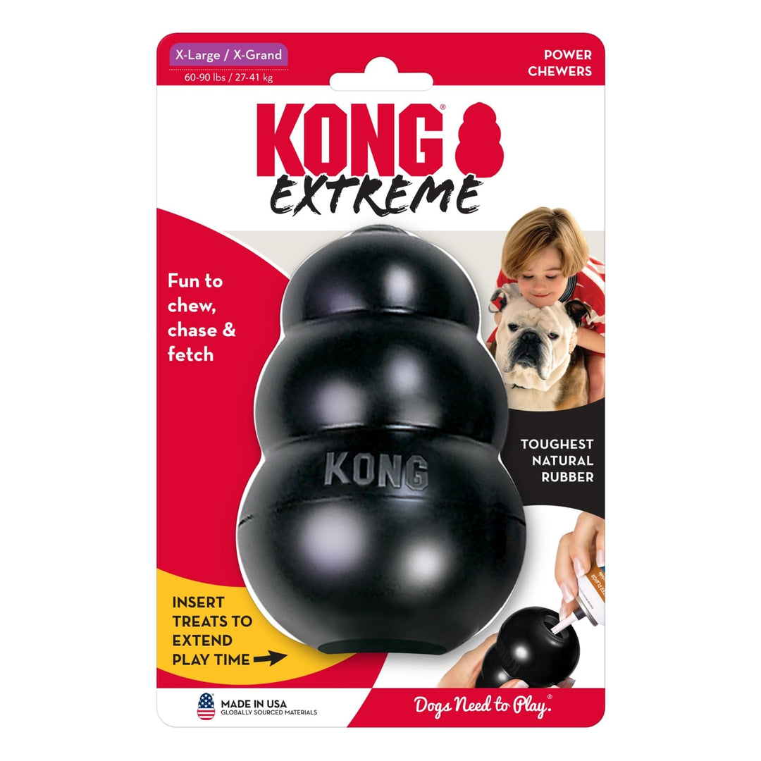 KONG Extreme Dog Toy, Durable Natural Rubber Chew, for X-Large Dogs