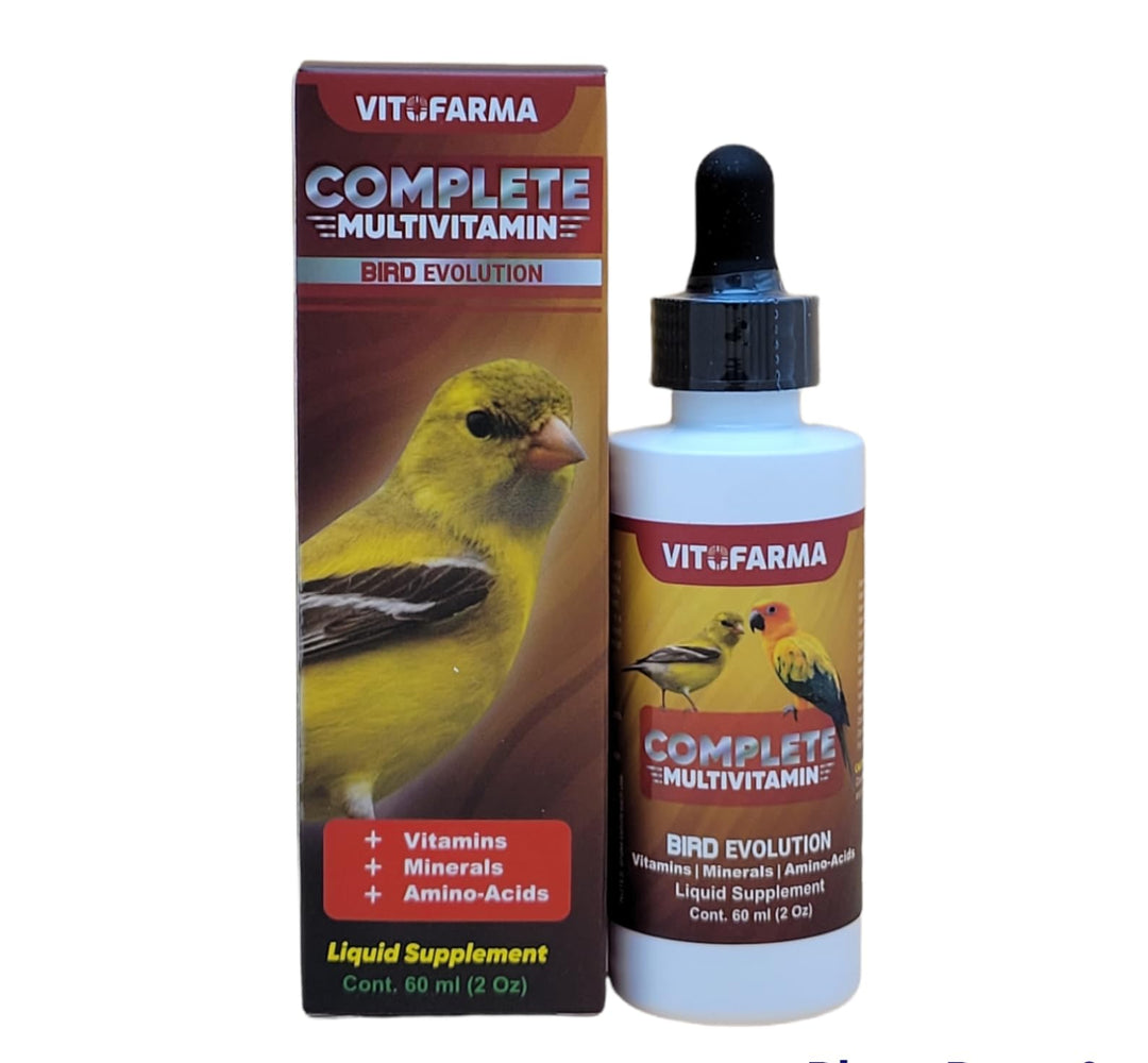 VITOFARMA Multi-Vitamin for Birds, High-Potency Vitamin &amp; Mineral Supplement for Pet Birds 2.0 Ounce