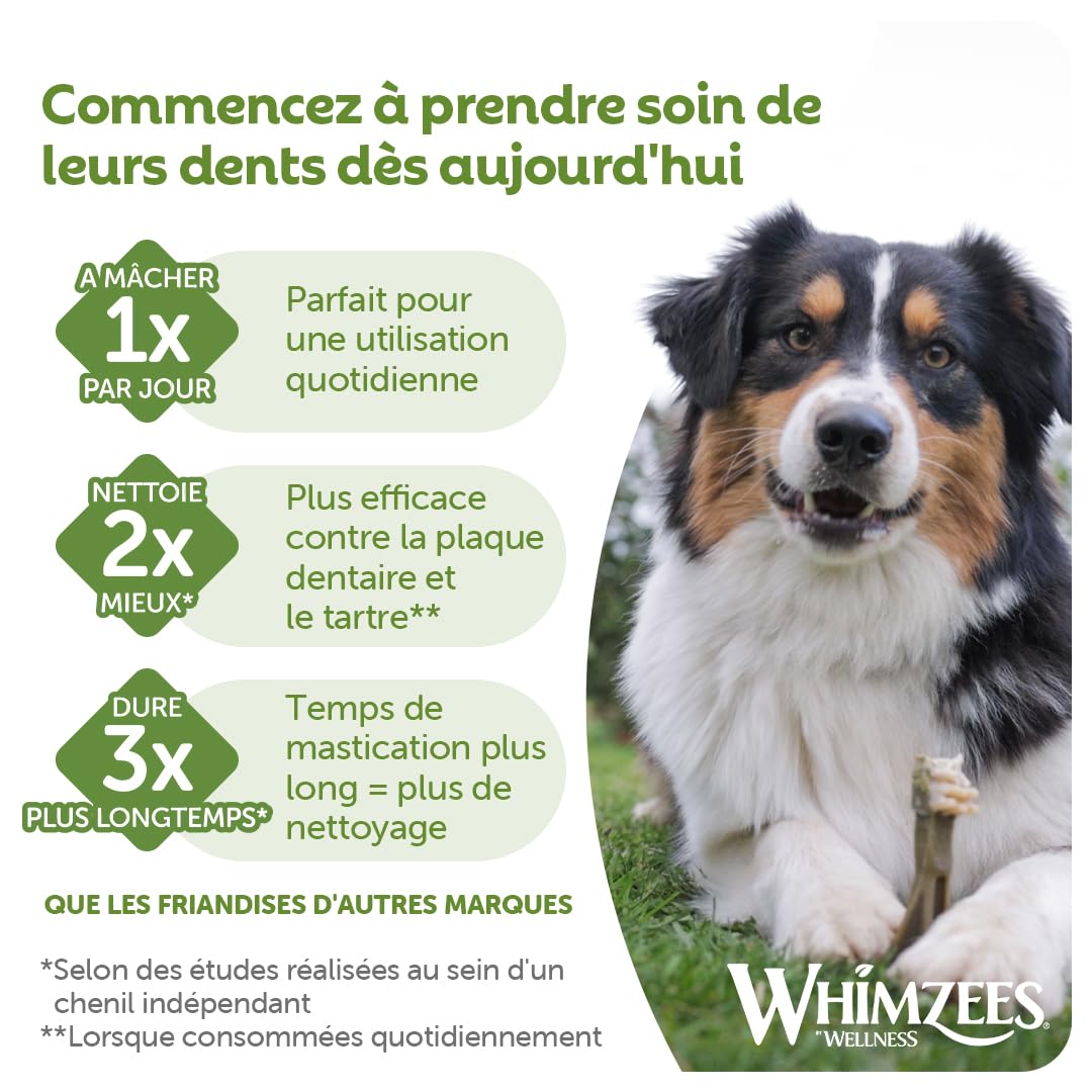 Whimzees Natural Dental Dog Chew Long lasting, Variety Box Mixed Shapes, Small, 56 Pieces