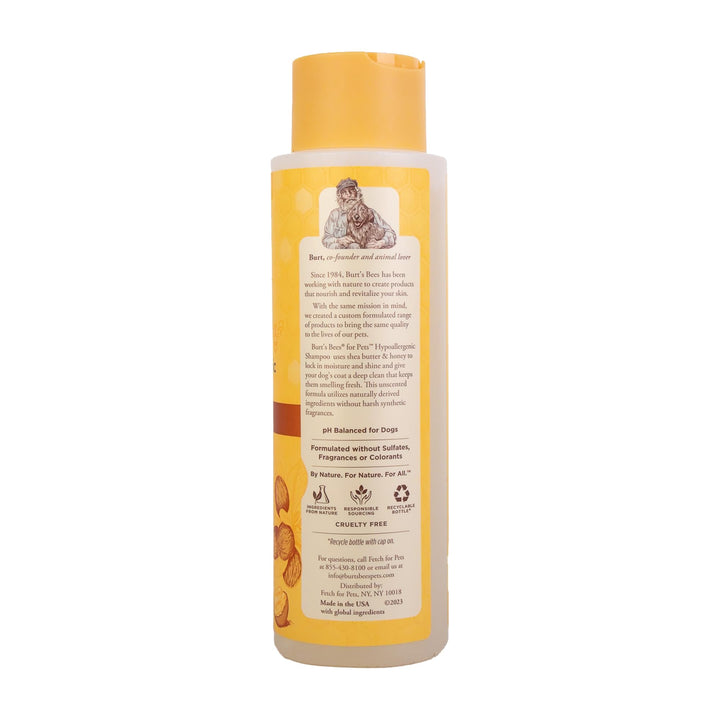 Burts Bees for Pets Hypoallergenic Dog Shampoo, Shea Butter Honey, 16 Fl Oz