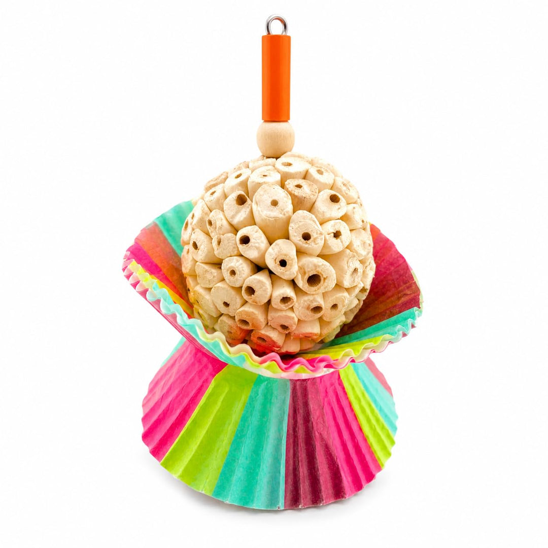 Bonka Bird Toys 1925 Cake Natural Sola Shred Forage Chew Treat Parrot Parrotlet Budgie Cockatiel Parakeets and Other Similar Birds