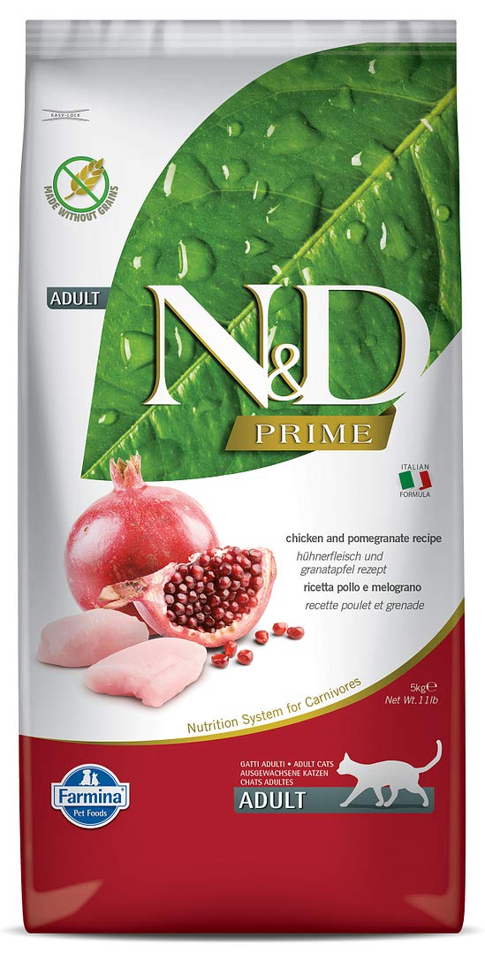 Farmina Natural &amp; Delicious Grain Free Chicken and Pomegranate Adult Cat, 11 lb bag