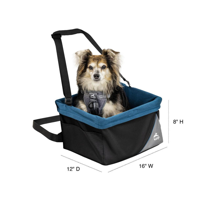 Kurgo Rover Pet Booster Seat for Small Dogs or Cats, Front &amp; Rear Dog Car Seat, Carrier Carseat for Pets, Dog Seatbelt Tether, Helps with Canine Car Sickness