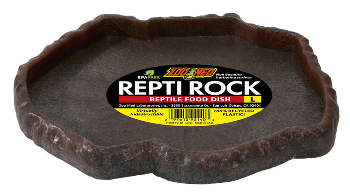 Zoo Med Reptile Rock Food Dish, Large, Colors May Vary