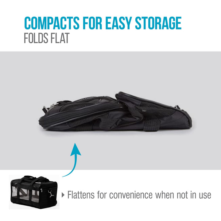 Sherpa Original Deluxe Travel Pet Carrier, Airline Approved - Black, Large