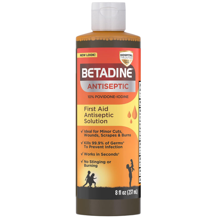Betadine Antiseptic Povidone Iodine Solution 8 Fl Oz