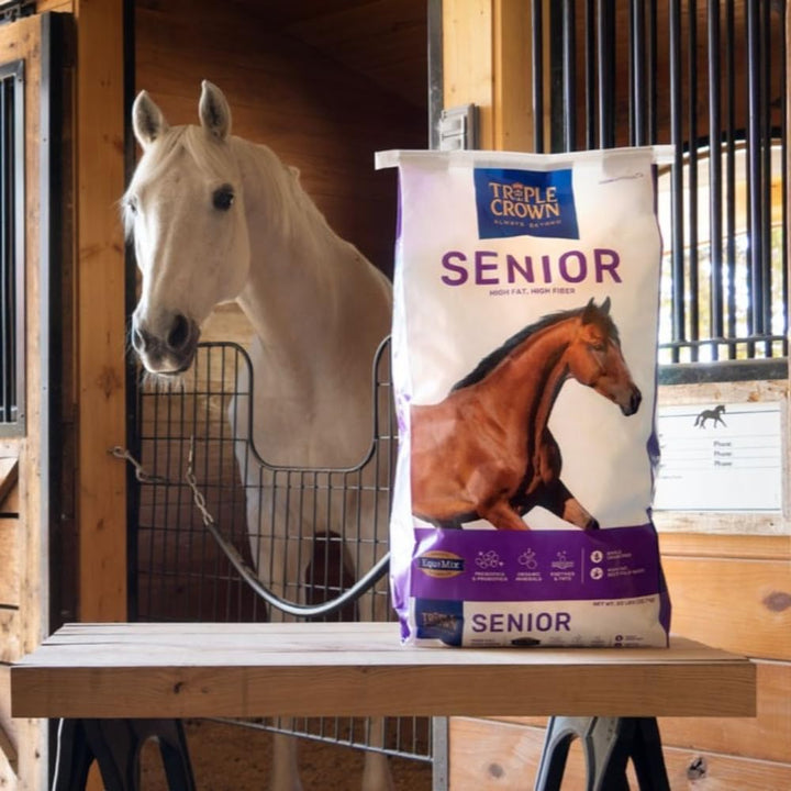 Triple Crown Senior Horse Feed, High Fat and High Fiber, 50 lbs