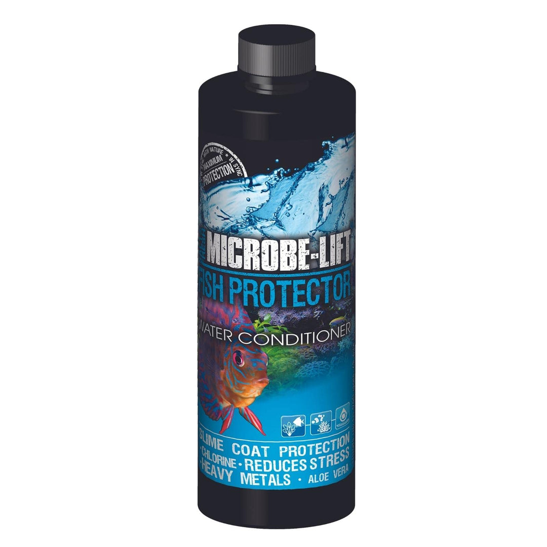 MICROBE-LIFT Fish Protector Water Conditioner, Aquatic Stress Reducer, Forms Multiple Layers of Slime Coat Protection, 16 oz