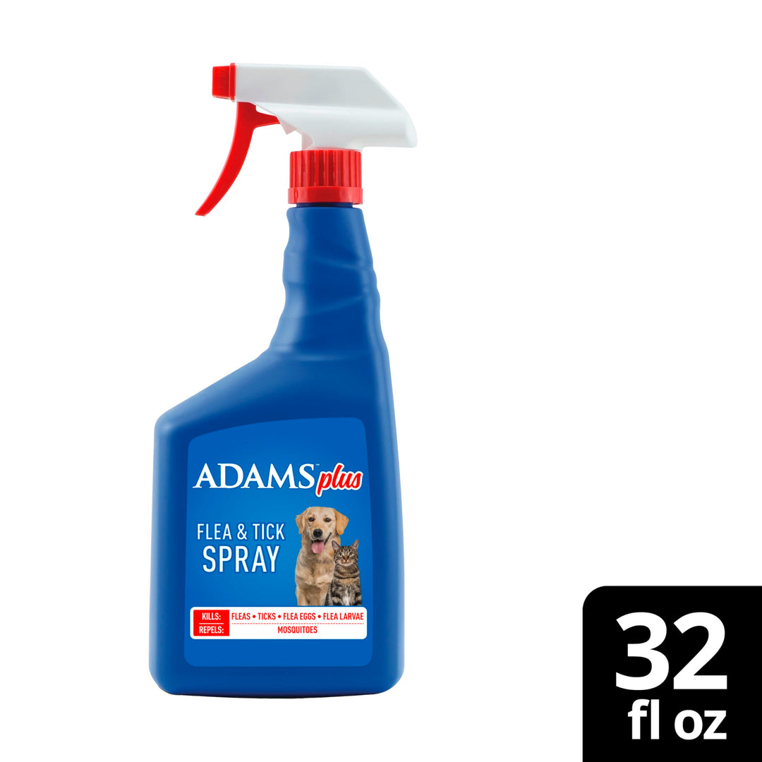 ADAMS Plus Flea &amp; Tick Dog &amp; Cat Spray,Kill &amp; Prevent Flea Infestation,32oz