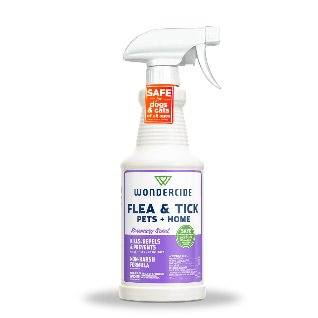Wondercide Flea Tick &amp; Mosquito Spray for Pets &amp; Home - Rosemary 16 fl oz