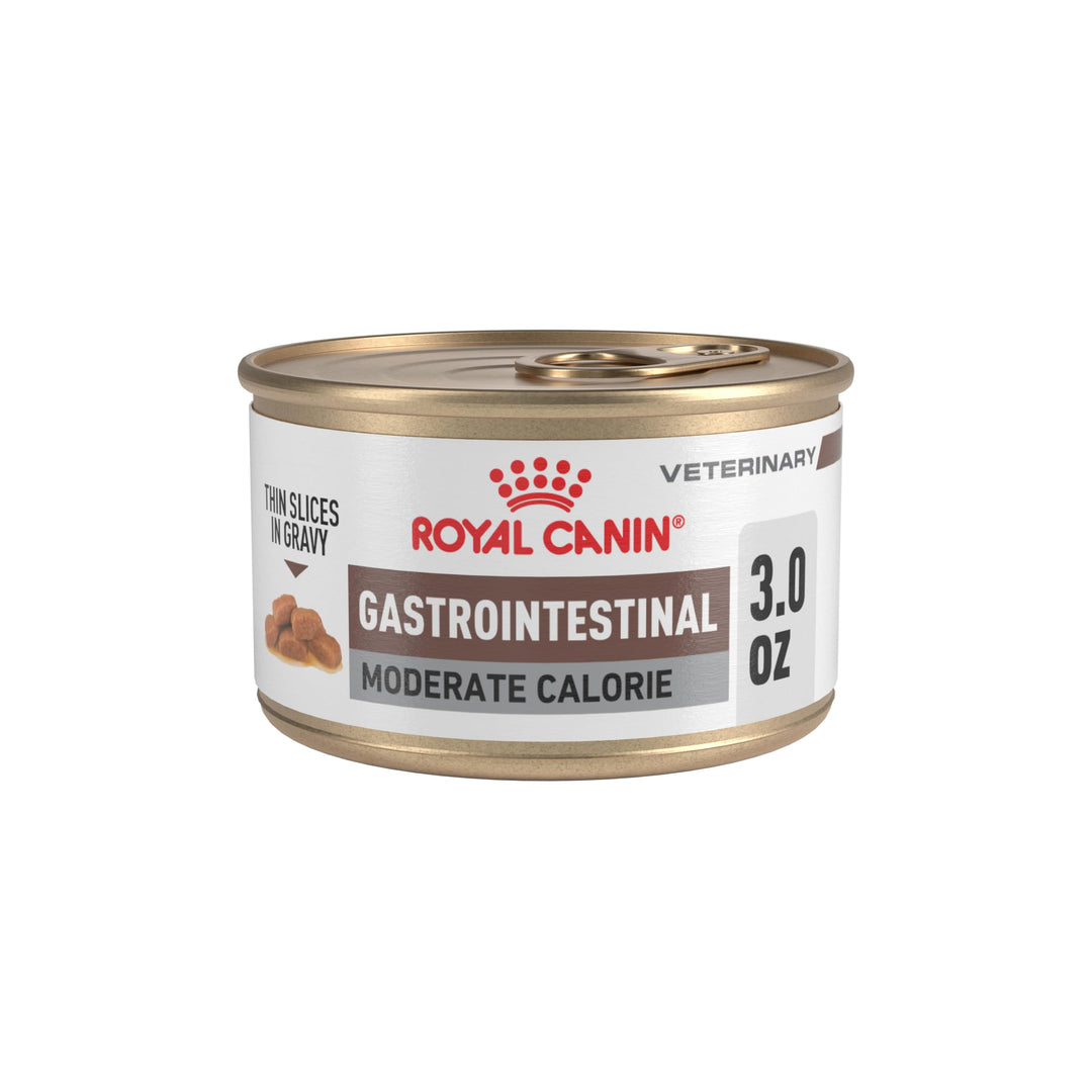 ROYAL CANIN Veterinary Diet Feline Gastrointestinal Moderate Calorie Adult Thin Slices in Gravy Cat Food, 3 oz (Pack of 24)