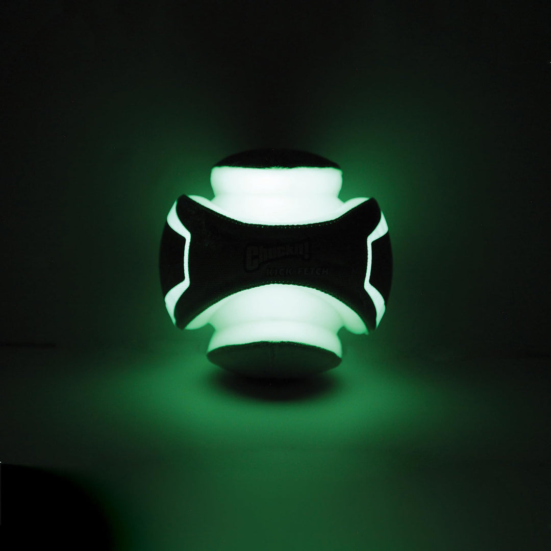 Chuckit! Kick Fetch Max Glow Ball, Large (8 Inch) Glow in the Dark Dog Toy