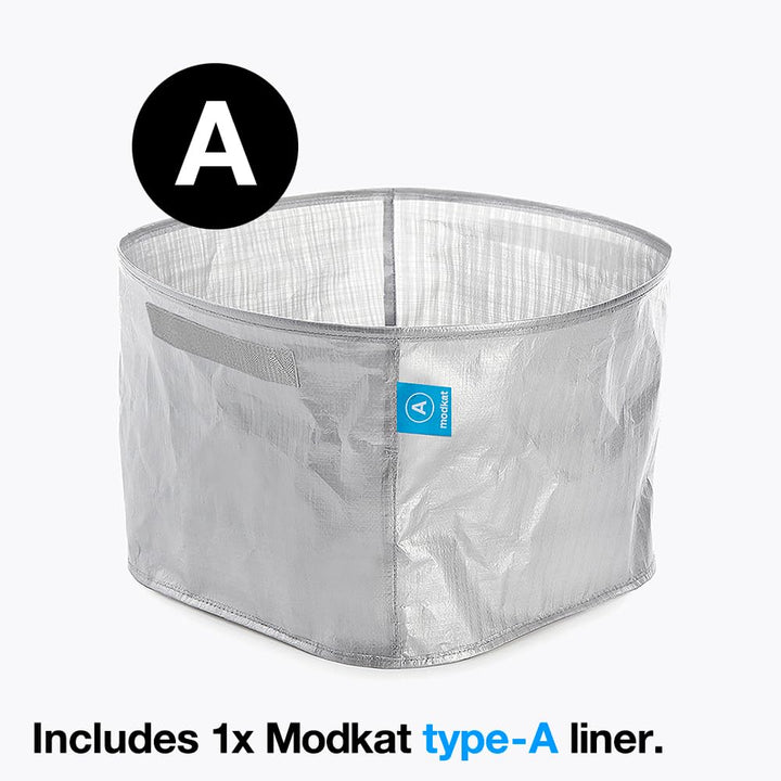 Modkat Top-Entry Cat Litter Box, Leak-Proof, Liner &amp; Scoop, Black