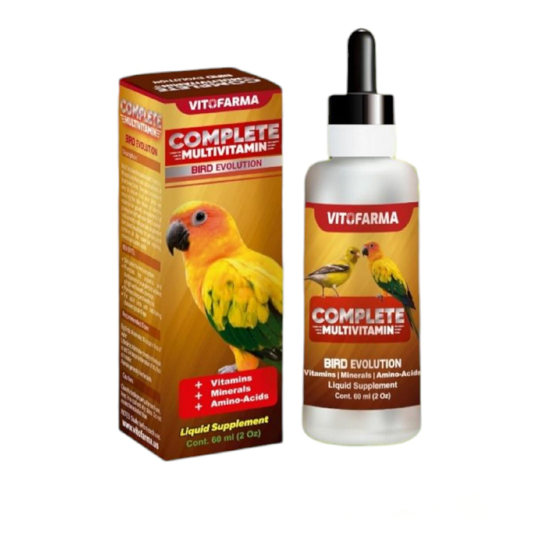 VITOFARMA Multi-Vitamin for Birds, High-Potency Vitamin &amp; Mineral Supplement for Pet Birds 2.0 Ounce