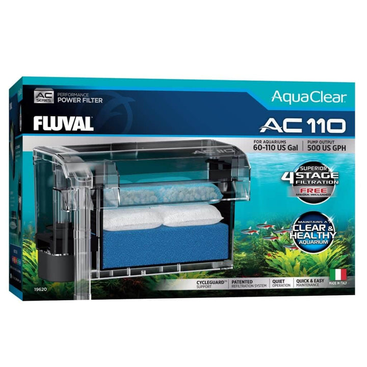 Fluval AquaClear AC110 Power Filter for Aquariums, 60-110 US Gal