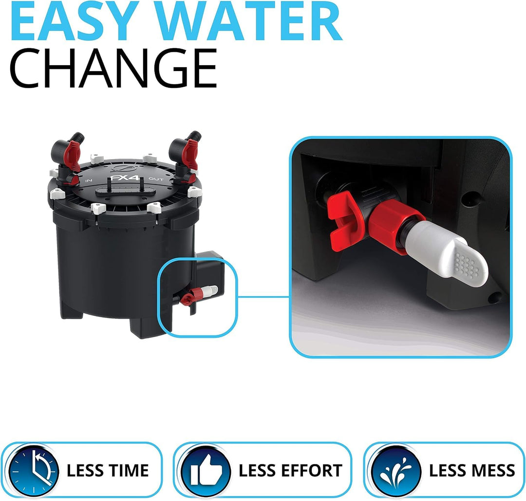Fluval FX4 High Performance Canister Aquarium Filter, Up to 250 Gal
