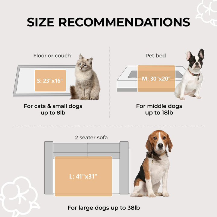1 Pack 3 Calming Blankets Fluffy Premium Fleece Pet Blanket Soft Sherpa Throw for Dog Puppy Cat Beige Small (23" x16&