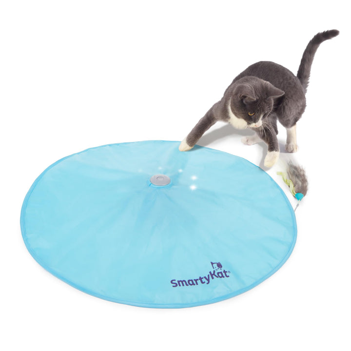 SmartyKat Hot Pursuit Electronic Concealed Motion Cat Toy, Unpredictable Erratic Movement Mimics Prey for Active Hunting for Cats &amp; Kittens, Battery Powered