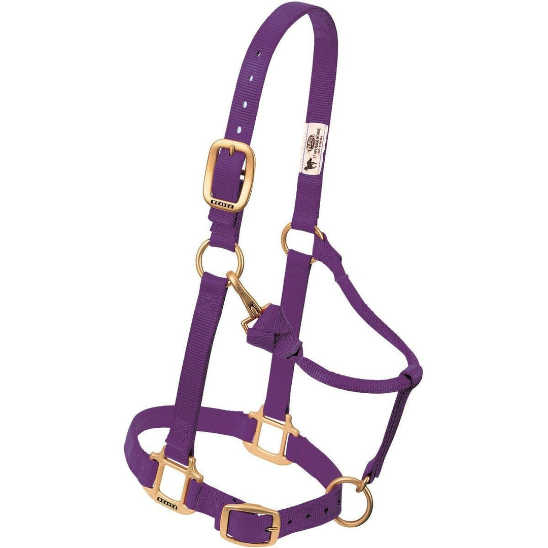 Weaver Leather Original Adjustable Nylon Horse Halter, Weanling/Pony, Black