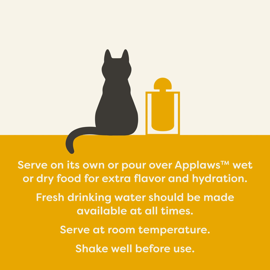 Applaws Chicken Breast Bone Broth Cat Food Topper 12-Pack 3 oz Pouches