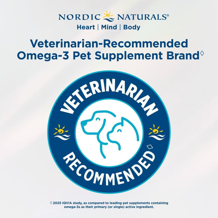 Nordic Naturals Omega-3 Fish Oil for Dogs with EPA + DHA - 180 Count