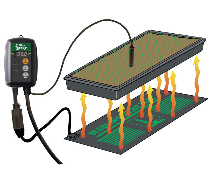 JumpStart Digital Thermostat Controller for Heat Mats, 6 Ft Cord, MTPRTC